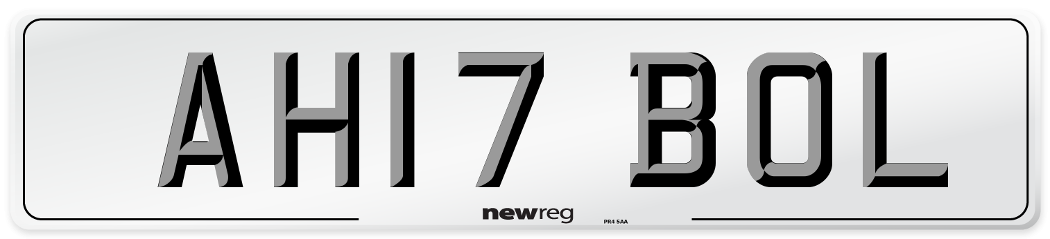 AH17 BOL Number Plate from New Reg